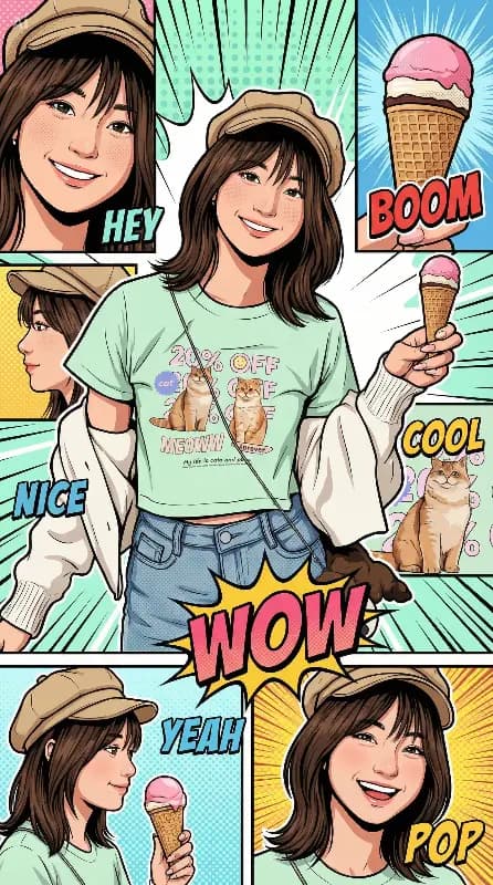 Comic 4 panel convertation